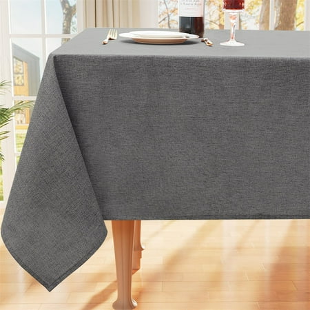 

CHENHAINAN Rectangle Tablecloth Faux Linen Table Cloth Waterproof Wipeable Fabric Round Tablecloth Washable Table Cover For Kitchen Dining