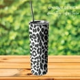 thumbnail image 5 of Leopard Tumbler, Tumbler with Lid and Straw-Leopard, Cheetah Print-Stainless Steel Insulated-Skinny Tumbler for Women Mom Girls Daughter Teenage Girls-Travel Iced Coffee Cup Mug-20 Oz Tumbler, 5 of 6