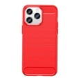 thumbnail image 1 of PANDACO Étui en Métal Brossé Rouge pour iPhone 14 Pro, 1 of 4