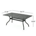 thumbnail image 5 of GDF Studio Bonneville Outdoor Cast Aluminum 7 Piece Dining Set, Antique Matte Black, 5 of 12
