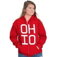 thumbnail image 3 of Ohio Souvenir OH Hometown Pride Unisex Fleece Graphic Zip Up Hoodie Brisco Brands 2X, 3 of 5