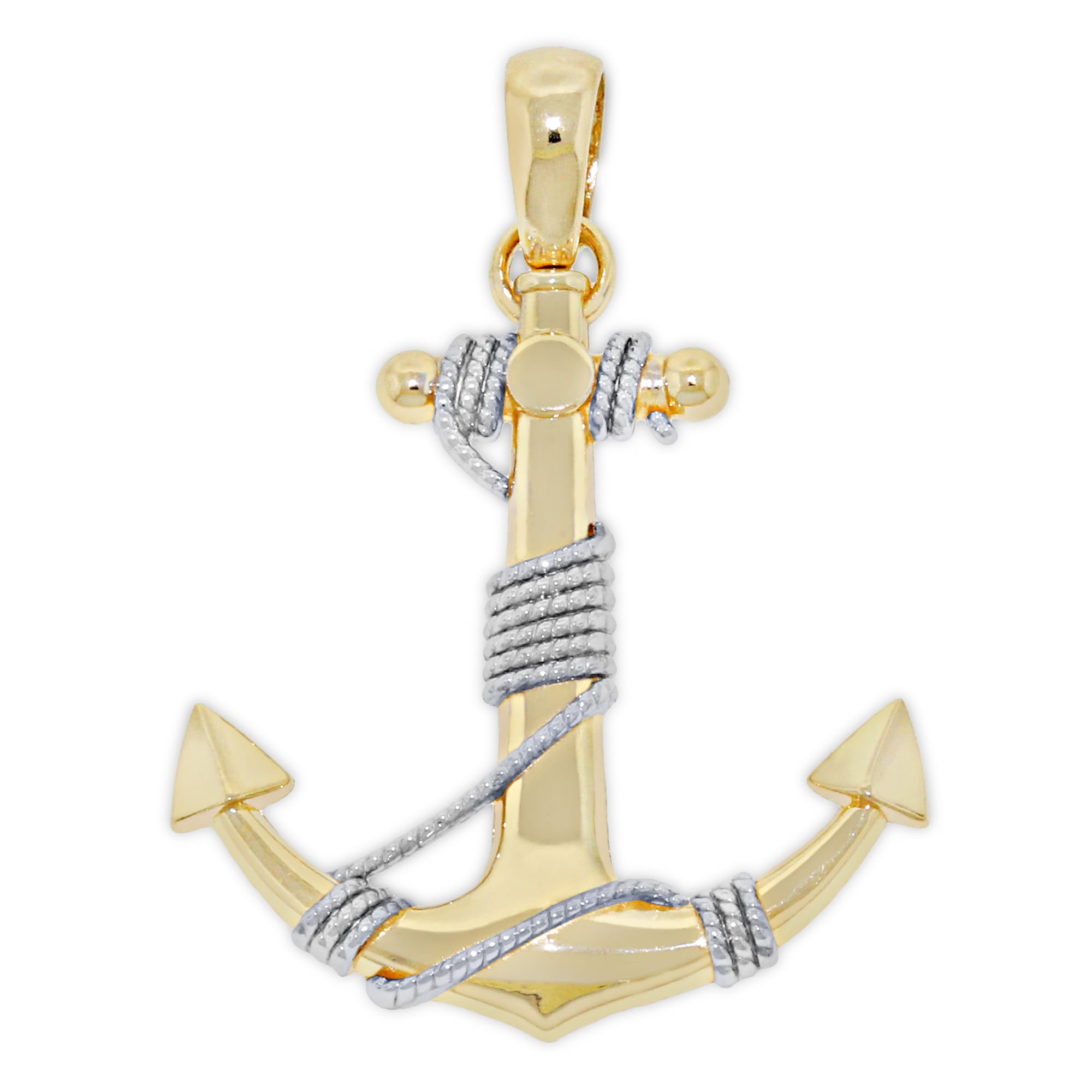 Charm America Gold Large Anchor Pendant 10 Karat Solid Gold