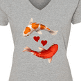 thumbnail image 4 of Inktastic Koi Carp Fish Japanese Women's V-Neck T-Shirt, 4 of 5