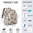 thumbnail image 6 of Paw Print Backpack for School,Cute School Bag,Schoolbag with Adjustable Shoulder Straps & Padded Back,15"x11.42"x5.5", 6 of 6
