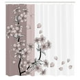 thumbnail image 2 of Ambesonne Japanese Shower Curtain, Romantic Sakura Blooms Art, 69"Wx84"L, Grey Pink, 2 of 4