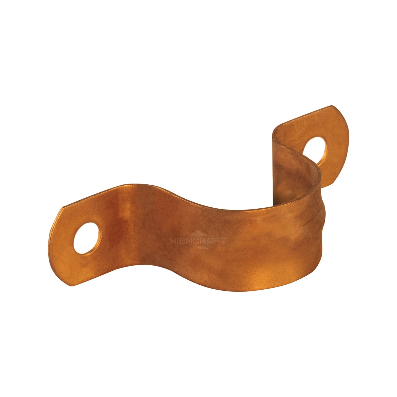 Highcraft Pipe Strap U Bracket 1/4" Steel Coated Copper, 200 Pk