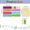 thumbnail image 2 of Uxcell Piano Keyboard Stickers, 88/61/54 Keys Numbered Piano Sticker Notes Guide Removable for Beginners Learning, Multicolor, 2 of 7