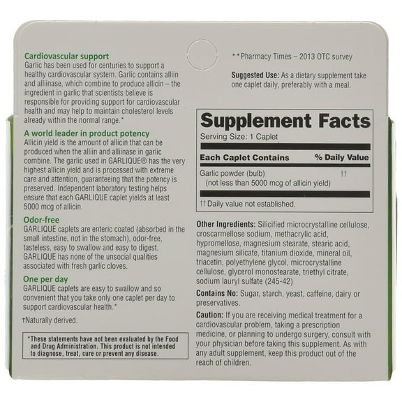 Garlique Caplets 30 Tablets (Pack of 3)