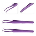 thumbnail image 3 of Unique Bargains 1 Pc Round-headed Eyelashes Tweezers for Bathroom Purple Stainless Steel, 3 of 6