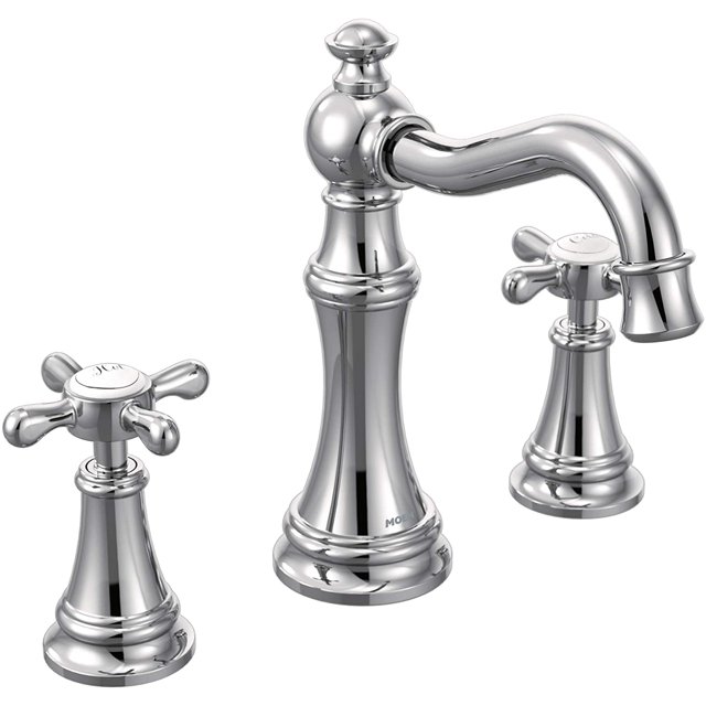 Grifo para Baño Weymouth Moen con 2 Manijas Cruzada Duradero Resistente a las Manchas Cromo Moen TS42114
