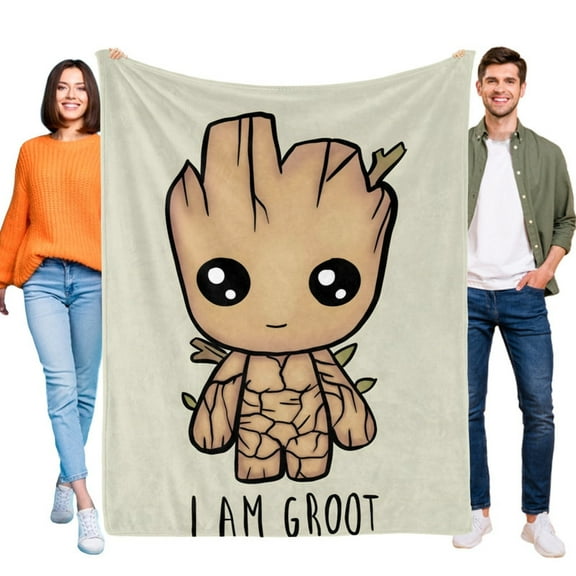 I am groot flannel blanket 39*59 inch soft and comfortable with clear patterns and easy cleaning