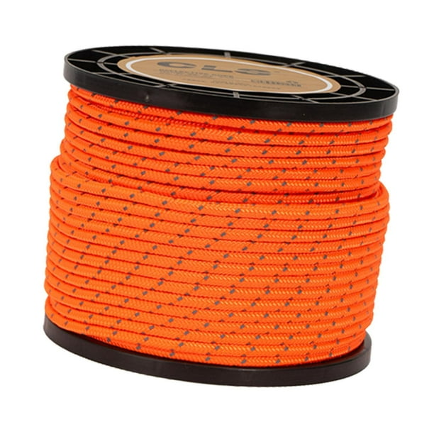 Cordón reflectante para tienda de campaña, cuerda para acampar, cuerda reflectante ligera multiusos para tienda de campaña, lona, actividades al Naranja