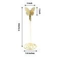 thumbnail image 3 of Efavormart 5 Pack | Gold Metal 5" Butterfly Card Holder Stands, Table Number Stands, Wedding Table Menu Clips, 3 of 11