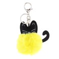 thumbnail image 2 of Gato sintética animal de dibujos animados para juguetes de cumpleaños colgante llavero Amarillo Hugo Juguetes de peluche de felpa de piel sintética, 2 of 10
