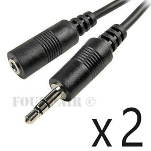 12ft 1/8" 3.5mm Audio Headphone Male Stereo Cable M/M MP3 Aux PC 10 Pack Lot 
