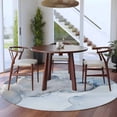 thumbnail image 4 of Marble Blue Large Area Rugs for Bedroom Living Room, Soft Non Slip Carpet Bedside Rug, Modern Abstract Ink Painting Luxury Round Floor Cover Kitchen Accent Rug 6' for Dining Room/Office, 4 of 9
