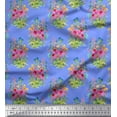 thumbnail image 1 of Soimoi polyester Crepe Fabric Leaves & Floral Decor Fabric Printed Yard 42 Inch Wide, 1 of 3