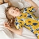 thumbnail image 5 of Balery Blue Striped Sunflower Conjunto de Pijama Infantil de Manga Corta con Estampado – Ropa de Dormir de Algodón Suave-Small, 5 of 6