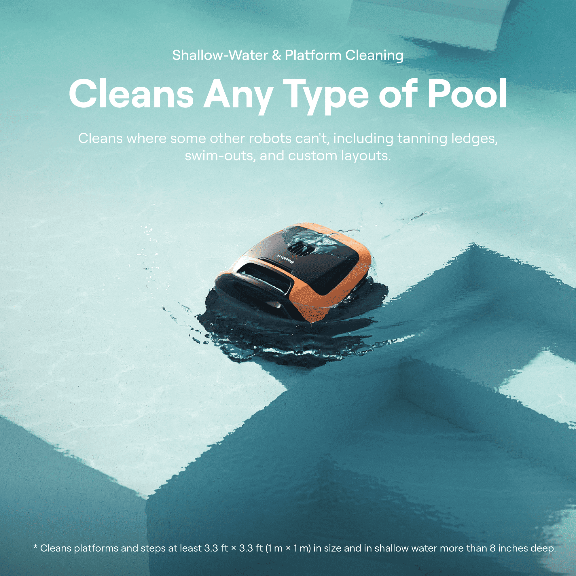 Beatbot Sora 30 Pool Vacuum Robot, 4-in-1 Cleaner with Shallow-Area Cleaning, 6800GPH Power, Smart Surface Parking, 5L Capacity for Above & in-Ground Pools