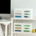 thumbnail image 5 of IRIS USA Small 3-Drawer Desktop Organizer, 2 Pack, Stackable, for Office, School, Stationary, Makeup Organizer, Bathroom, Utility, White, 5 of 6