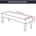 thumbnail image 5 of Dowbom High Stretch Dining Bench Cover,Printed Rectangular Bench Seat Cushion Slipcovers Removable Washable Anti-Dust Spandex Upholstered Bench Protector for Living Room Kitchen Bedroom-B, 5 of 8