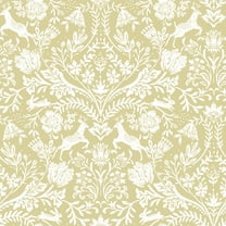 Chesapeake Forest Dance Honey Damask Wallpaper