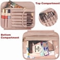thumbnail image 3 of Cosmetic bag, hanging cosmetic bag for women, large waterproof cosmetic bag, organizer, with elastic, for, 3 of 5