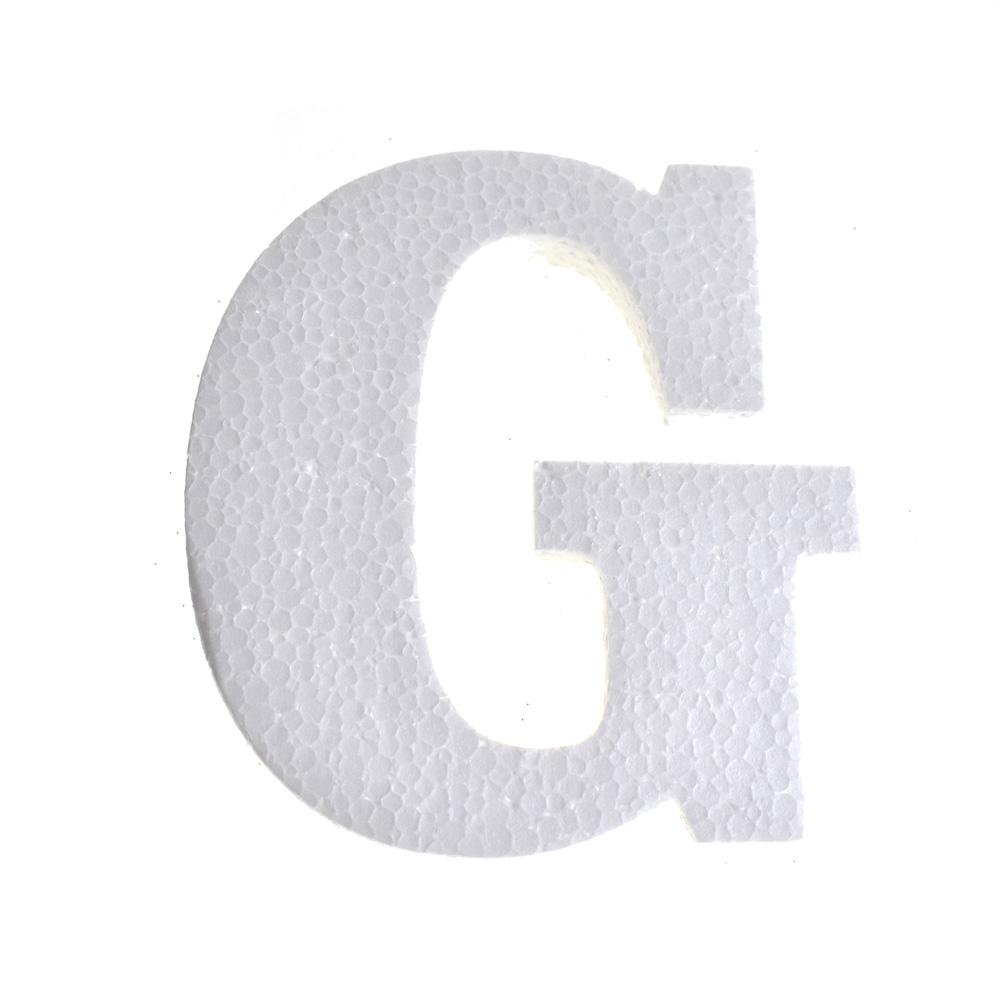 Craft Styrofoam Letter Cut Out "G", 43/4Inch, 12Count