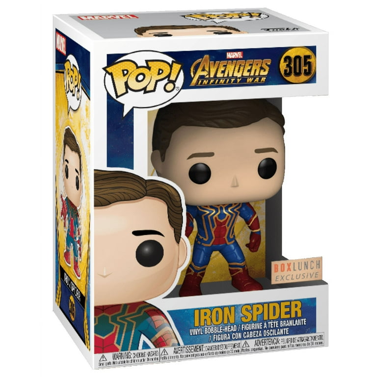 Funko POP Infinity War Iron Spider Unmasked Vinyl Figure