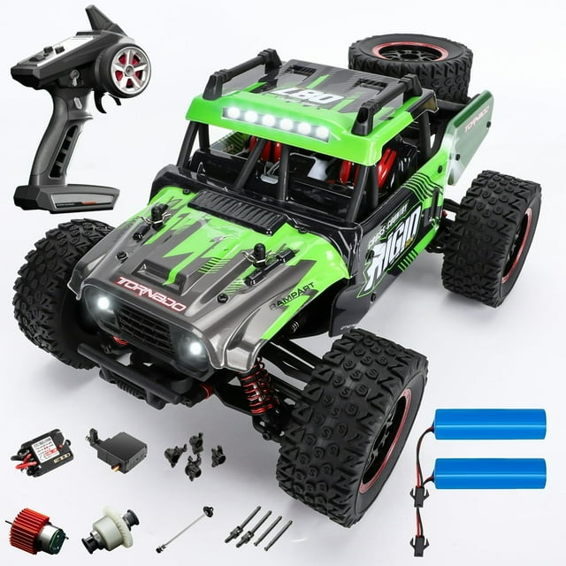 LNGOOR All Terrain Fast RC Cars 1 14 for Adults Kids 40MPH High Speed RC Trucks 4WD 2 Batteries 40 Mins Play Remote Control Car