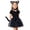 a-Black328, variant on FINALGANG Girls Kids Solid Color Sparkly Tulle Tutu Skirt With Bow Tie Tail Cat Ear Headband Fluffy Layered Skirt For Party Performance Daily Wear Coffee 9-11 Years