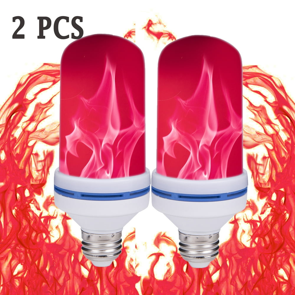 NK HOME 2 Pack LED Flame Effect Fire Light Bulbs E26, 108pcs 2835 LED