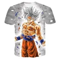 thumbnail image 1 of Camisetas de cosplay de Dragon Ball Goku, ropa para niños Super Saiyan, camiseta de manga corta, camiseta transpirable blanca, negra y naranja, 1 of 1