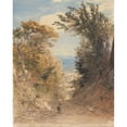 thumbnail image 2 of Samuel Palmer 20x24 Black Ornate Framed Double Matted Museum Art Print Titled: View from Rook's Hill, Kent, 2 of 5
