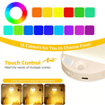 thumbnail image 3 of (2 pack) LED Night Light, 16 Color Rechargeable Motion Sensor Night Light for Bedroom Hallway Stairs, 3 of 8