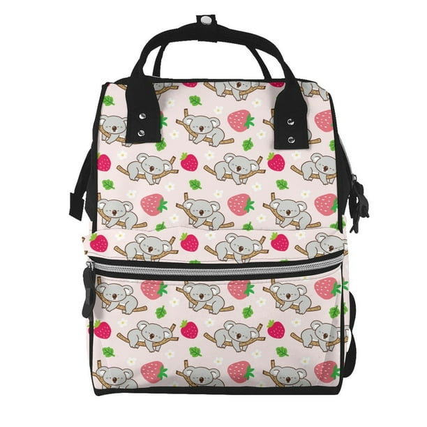 Easygdp Cartoon Koala Bear para Bolsa de Bebé de Gran Capacidad con Múltiples Bolsillos, Bolsa de Pañales para Padres, Bolsa de Viaje Organizada y Elegante
