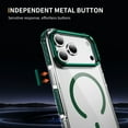 thumbnail image 2 of Magnetic for iPhone 17 Pro Case, Compatible with MagSafe, with Camera Lens Stand, Matte Skin Feeling Case, Military-Grade Drop Proof Transparent Slim Shockproof Phone Case Cover, Green, 2 of 8