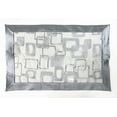 thumbnail image 3 of Fennco Styles Embroidered Geometric Sheer Placemats 13" W x 19" L, Set of 4 - Silver Table Mats for Home, Dining Room, Banquets, Christmas and Special Events, 3 of 4