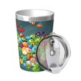 thumbnail image 2 of Thermos Plants Vs Zombies avec Paille Conique Double Paroi Isolée sous Vide Imprimé Inox 12oz, Blanc, 2 of 7
