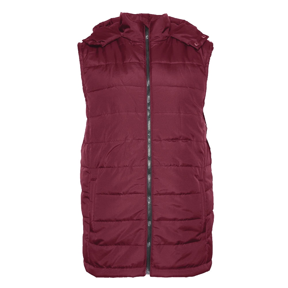 burgundy winter vest