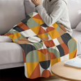 thumbnail image 3 of Luxurious Throw Blanket for Couch, Soft Lightweight Flannel Fleece Blanket, Abstract Middle Century European American Colors Microfiber Plush All Season Decorative Blankets Gifts for Sofa Bed 50"x60", 3 of 9