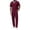 Wine-men's gym sets, variant on Eryao Mens 2 Piece Set Summer Casual Short Sleeve Shirts Matching Drawstring Pants Lightweight Comfy Waffle Knit Lounge Sets,White,M