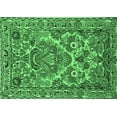 thumbnail image 1 of Ahgly Company Indoor Rectangle Persian Emerald Green Traditional Area Rugs, 7' x 9', 1 of 4