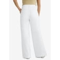thumbnail image 3 of Jessica London Women's Plus Size Petite Stretch Cotton Chino Wide-Leg Trouser, 3 of 4