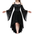 thumbnail image 3 of UDAUDU Women's Witch Halloween Dress Renaissance Vintage Gothic Dress Medieval With Trumpet Sleeves Halloween Party Costume Black XL, 3 of 7