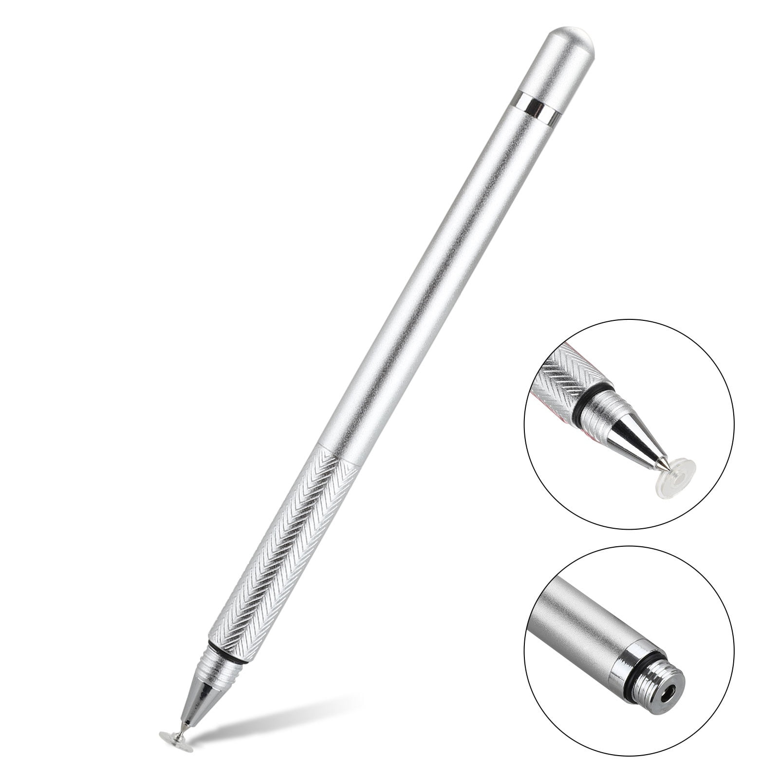 Universal 3in1 Precision FiberMesh Mini Jot Disc Fine BallPoint Stylus Pen 