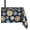 Bloom Cobalt, variant on Outdoor Tablecloth with Umbrella Hole and Zipper, 60 x 84 Inch Water-Repellent Patio Table Cloth, Rectangle Table Covers for Backyard Garden, Clemens Noir Blue