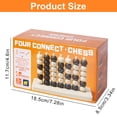 thumbnail image 4 of 4 In A Row Game - Wooden Strategy Board, Fast Pattern Challenge, Ring Stack Puzzle for 2 Players, Competitive Tabletop Brain Teaser, Family Game Night, 4 of 9