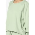 thumbnail image 5 of TheMogan Women's S~3X Cotton Terry Long Sleeve Oversized Top & Drawstring Shorts SET, 5 of 7