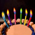 thumbnail image 2 of Birthday Cake Candles Happy Birthday Candles Colorful Candles Holders Included (12pcs), 2 of 8